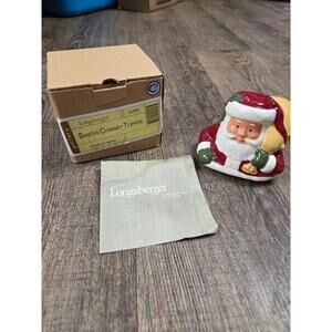 LONGABERGER Pottery Santa's Chimney Topper Item Number 31966 New in Box